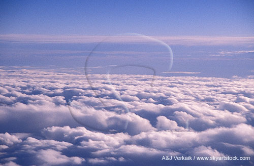 A layer of Stratocumulus clouds seen from an airliner