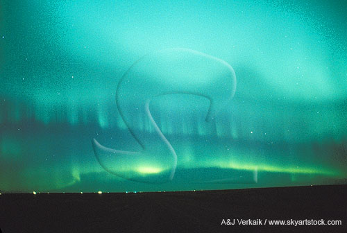 Awe-inspiring striated layered curtains of Aurora Borealis