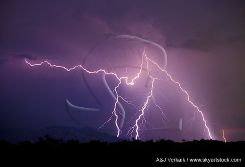 Cloud-to-ground bolts and horizontal lightning 