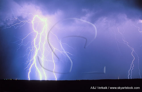 Brilliant lightning bolts light the sky with inspired creation