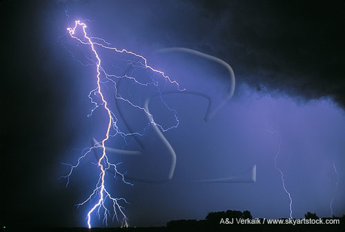 An intricately branched forked lightning bolt strikes fear in the heart