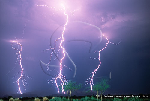 The air buzzes with electricity as close highly electric lightning strikes