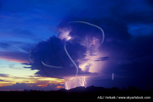 Lightning and cloud flashes reveal cloud detail in this beautiful storm 