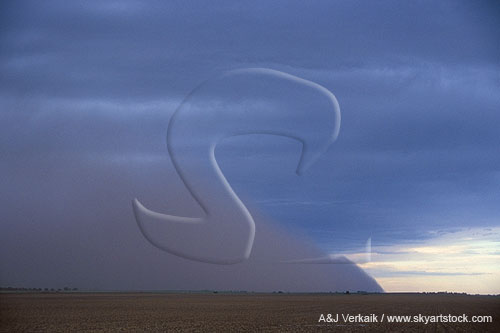 A haboob, or dust storm, roars across the plains