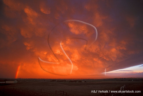Widespread sinking air reshapes the anvil cloud as a storm decays