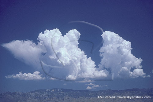 Cloud types, TCu: Cumulus Congestus clouds form showers