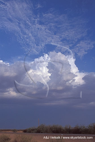 A dreamy spray of clouds veils a boiling cloud