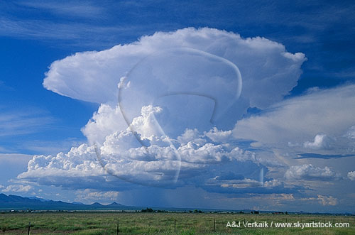 Cumulonimbus cloud type sequence: an anvil spreads out and freezes