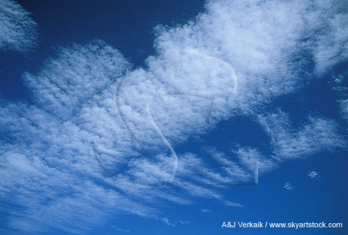 Stippled Altocumulus streaks in a calming sky texture abstract