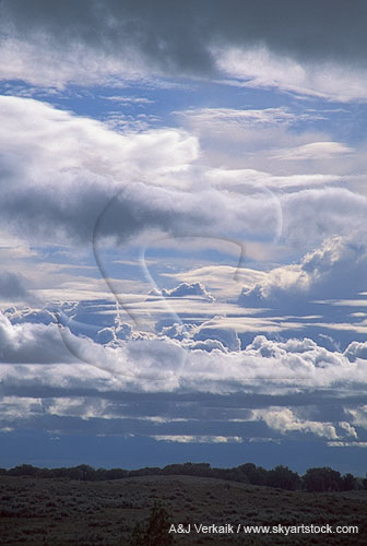 Streaks and layers of cloud in a dreamy skyscape