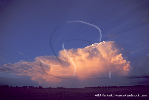 Multicell thunderstorm cloud structure: anvil flange detail