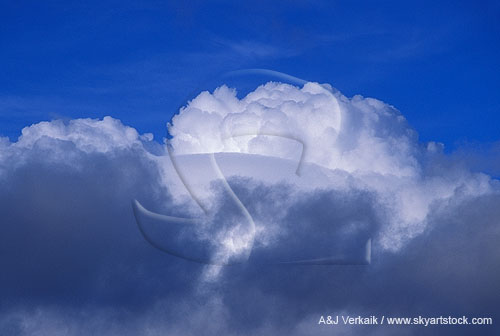 An aerial view of dreamy soft cloud high in the heavens