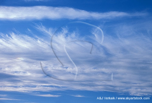 Feathery cloud in a gentle abstract sky with silky texture