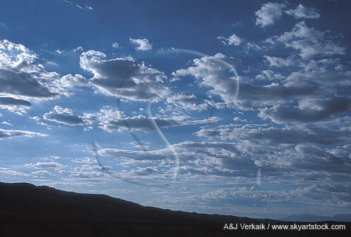 Cloud types,. Ac: dry looking Altocumulus cloud, like Cumulus