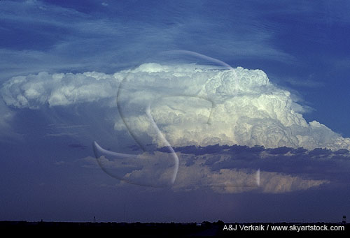 Boiling towers on a storm cloud