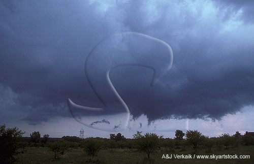 Harmless scud and cloud tufts are look-alikes for funnel clouds here