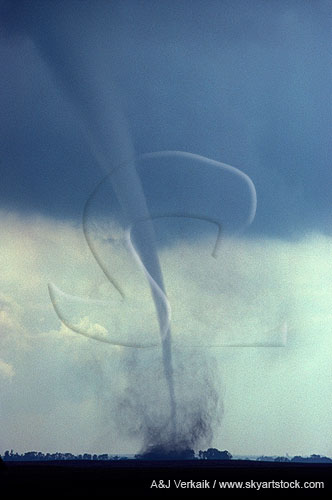 Tornado with slender funnel