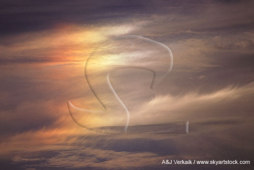 Diffuse sundog in meditative skyscape