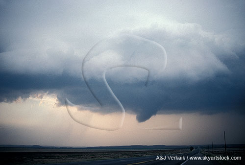 Tornado sequence starts with the first signs of a funnel cloud (TVS)