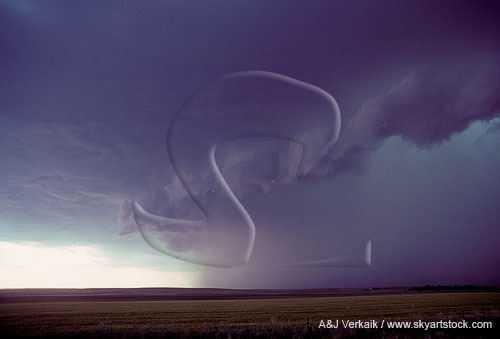 A storm propagates forward with a fringe of lobed, turbulent cloud