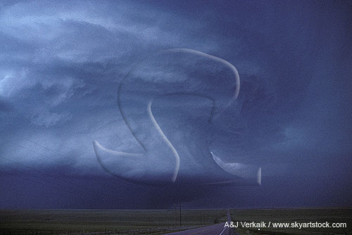 Circular mesocyclone of a supercell
