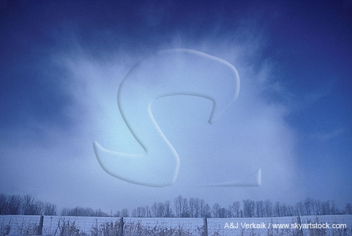 An isolated snow squall, frozen and cirriform