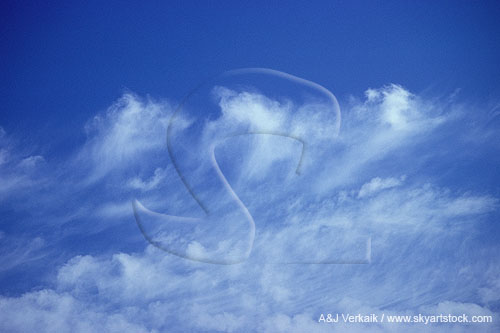 Dancing clouds in a blue sky