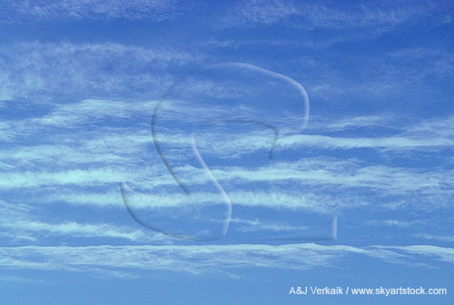 Abstract of streaky pattern in clouds in a quiet sky