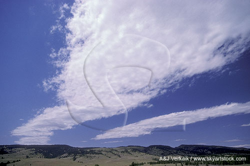 Lee wave pattern in clouds downwind of the Black Hills