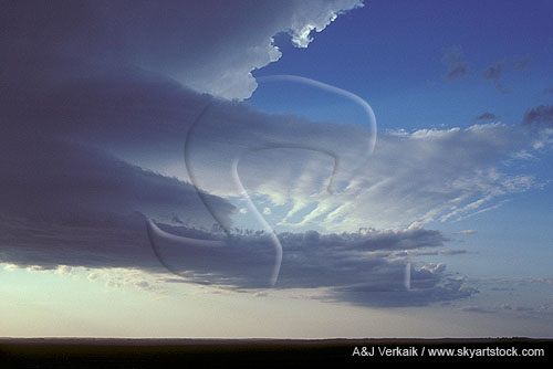 Low-level convergence creates a strange cloud formation