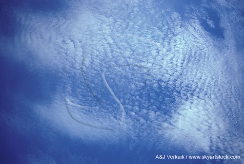 Finely rippled cloud texture abstract