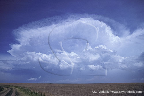powerful Cumulonimbus storm cloud with a ghost anvil