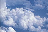 Puffy Cumulus from above the clouds (aerial view)