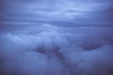 An aerial view of Stratocumulus cloud tops in subdued lighting