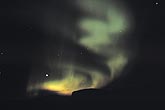 Ghostly green swirls of northern lights (Aurora Borealis)