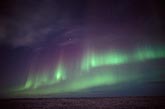 Long brushy curtains of green Aurora Borealis
