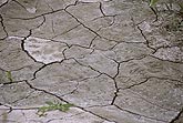 Cracked earth from intense heating and cooling of the dry soil surface