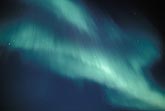 Brushy curtains of blue-green northern lights (Aurora Borealis)
