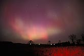 Very colorful patches of northern lights (Aurora Borealis)