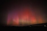 A curtain of northern lights in a wide range of colors