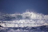 Rough waters with foam during a gale on the Pacific Ocean