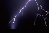 A close highly electric lightning strike