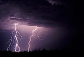 Cloud-to-ground lightning with many fine filaments