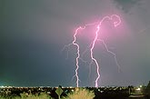 Two lightning bolts at the edge of civilization