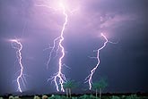 The air buzzes with electricity as close highly electric lightning strikes