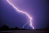 A brilliant, rare lightning superbolt with a positive charge strikes