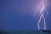 A remote farmhouse come close to being struck by lightning
