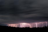 Distant multiple cloud-to-ground lightning strikes