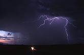 Air discharge lightning, like an incomplete flash which sparks more