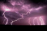 Crackling lightning bolts in a highly electric display